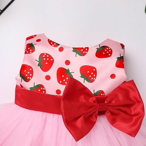 Vista 6 de Vestido de princesa para bebé niña, vestido de tutú de cumpleaños con diadema y diadema para sesión de fotos