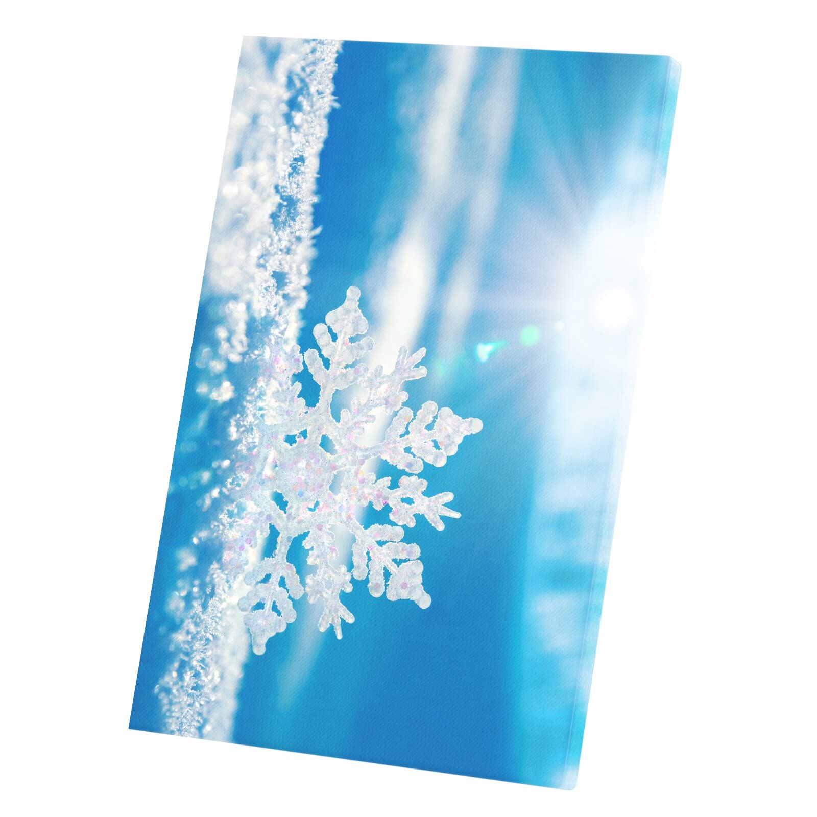 Tableau flocon de neige contre les murs vides : toile imprimée 30x45 cm