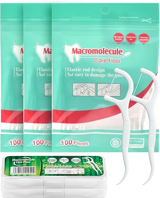 Patyczki z nicią dentystyczną, 320 sztuk, 3 x czyszczenie szczelin, LAOYE Dental Floss Stick Stick Flossers, nić dentystyczna z wykałaczką, patyczki z nicią dentystyczną do czyszczenia przestrzeni