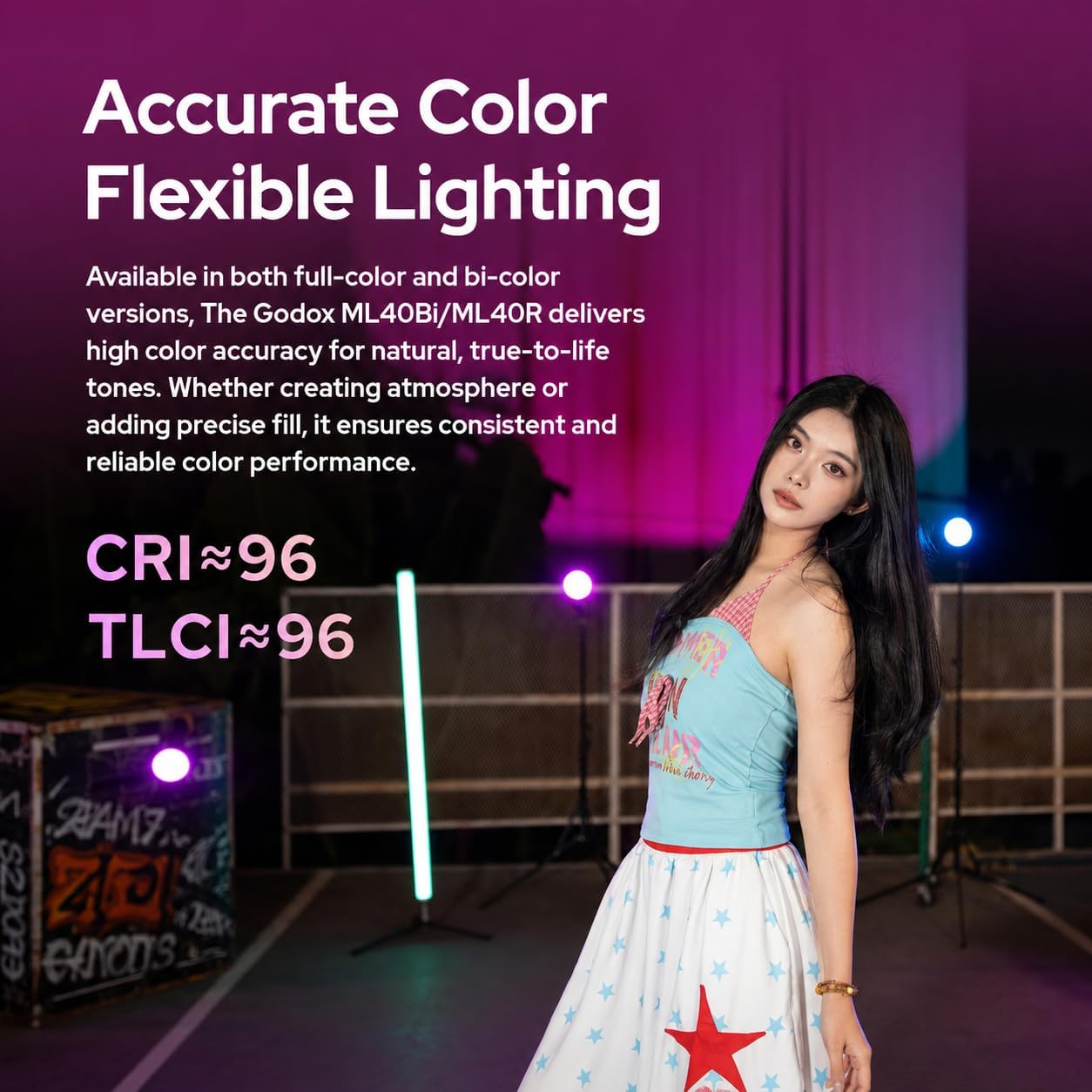 Godox ML40R LED RGB portátil, luz COB de Palma, batería incorporada, Control App/NFC, Compatible con Montura Godox, iluminación compacta para Youtube y fotografía