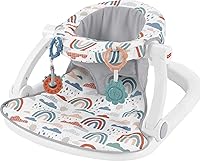 Vista 10 de Fisher-Price Silla de bebé portátil Sit-Me-Up Asiento de piso con juguetes de desarrollo y almohadilla de asiento lavable a máquina, explosiones