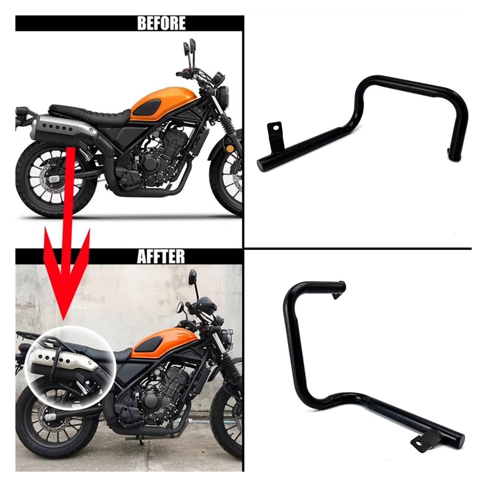 Paramotore Tubolare Per CL250 Per CL300 Per CL500 2023 2024 Accessori Moto Barra Protezione Scarico Protezione Scarico Motorcycle motore Paraurti