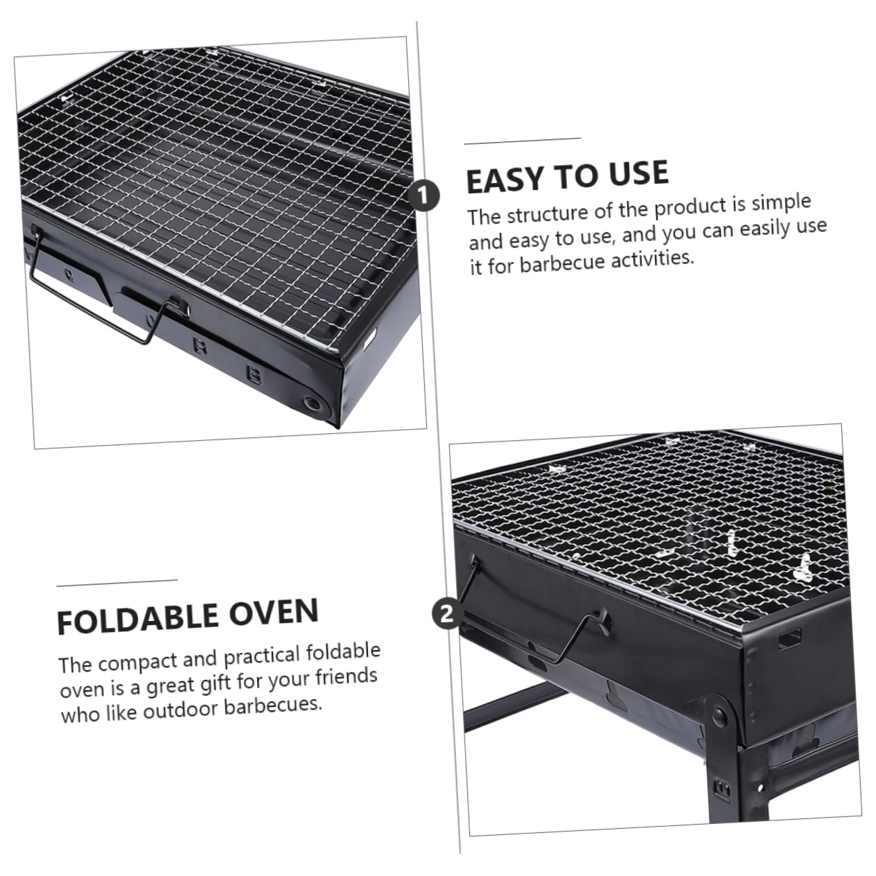 Chal Grill pieghevole portatile per campeggio all'aperto, leggero e facile da trasportare, perfetto per nics cortile barbecue tailgating & campeggio avventure
