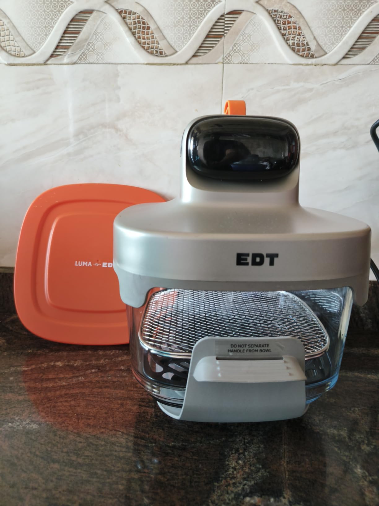 EDT LUMA PureGlass air fryer with glass bowl