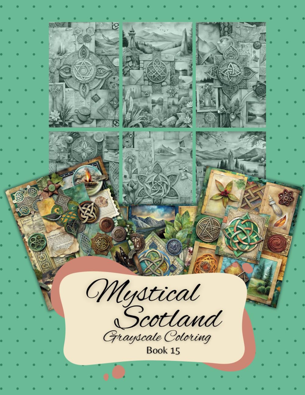 Mystical Scotland: Intricate Grayscale Adult Coloring Book for Stress Relief and Mindful Relaxation