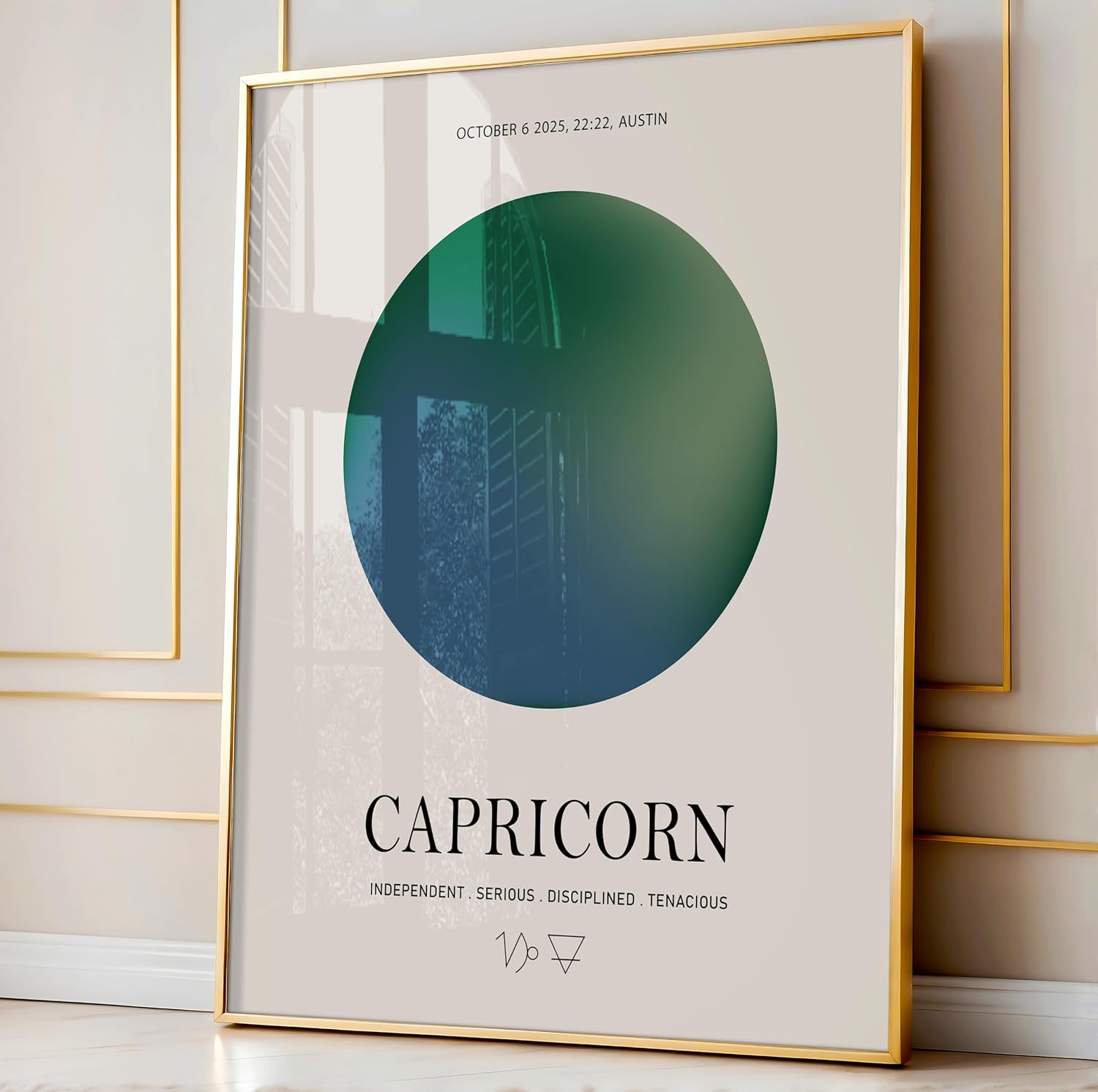 Poster Master Personalized Capricorn Print, Customized Zodiac Aura Poster and Canvas, Star Sign Art, Gift for Family, Loved Ones, Friends, Available in 8x10 to 30x40