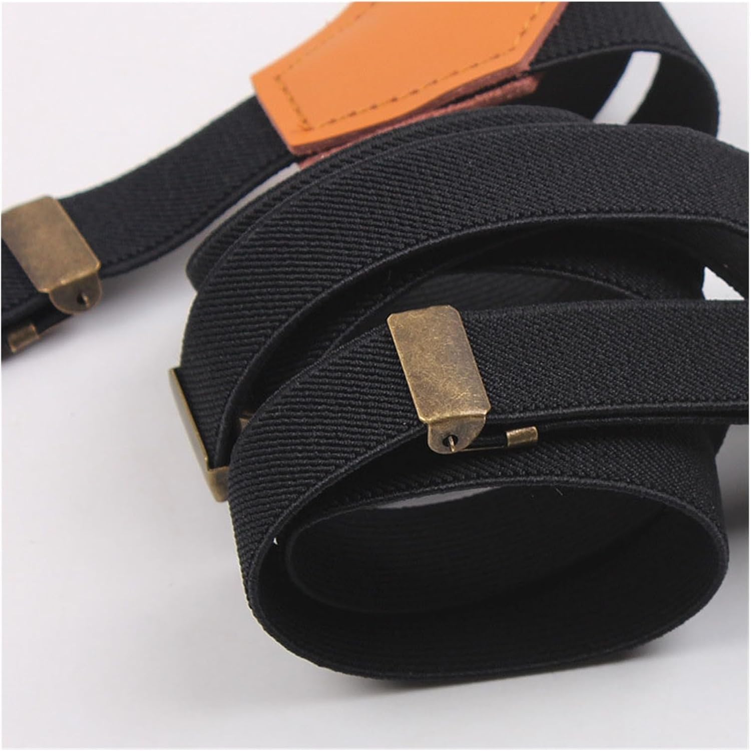 Adjustable Clip Suspenders, Men's Vintage Stripe Suspenders 3 Hooks Suspenders Man for Pants Casual Trouser Suspenders Fashion Adjustable Braces(Black)
