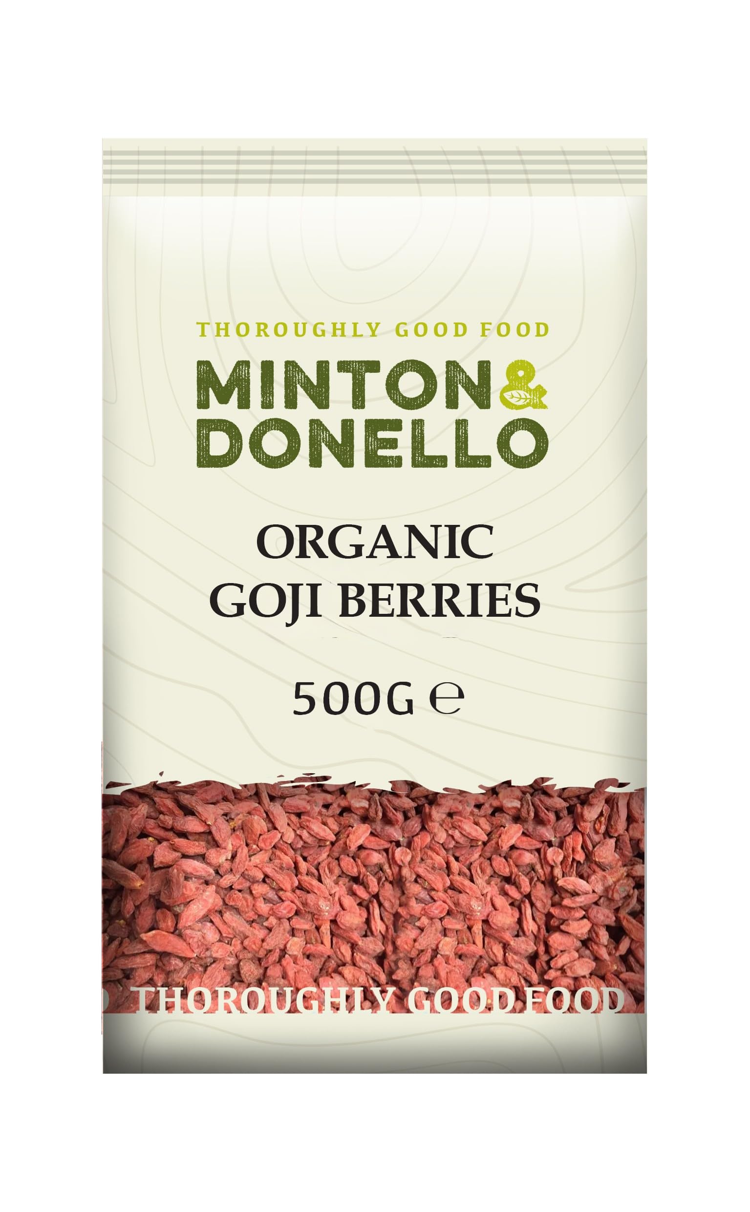 Minton & Donello 500g Organic Goji Berries - Natural Superfood, High in Vitamins and Antioxidants