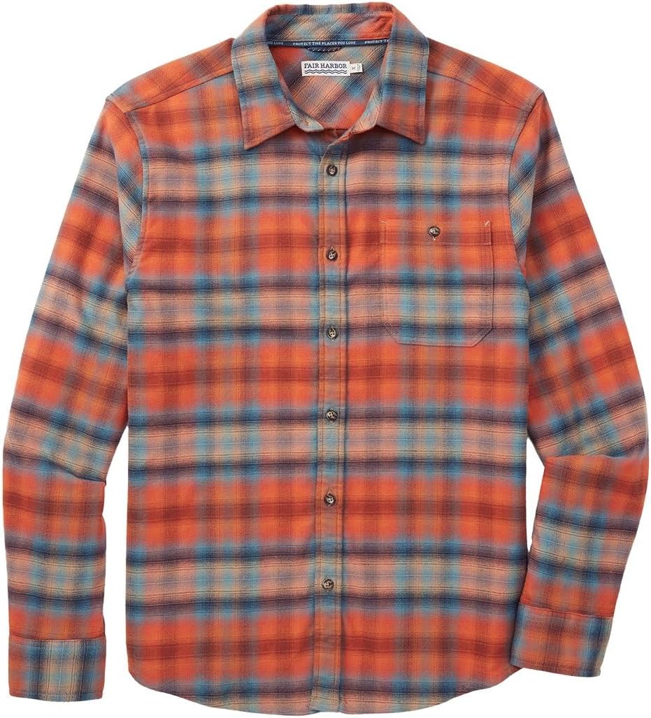 Fair Harbor The Seaside Lightweight Flannel –– Men's Everyday Versatile Flannel –– Ultrasoft Brushed Fabric and Light Stretch