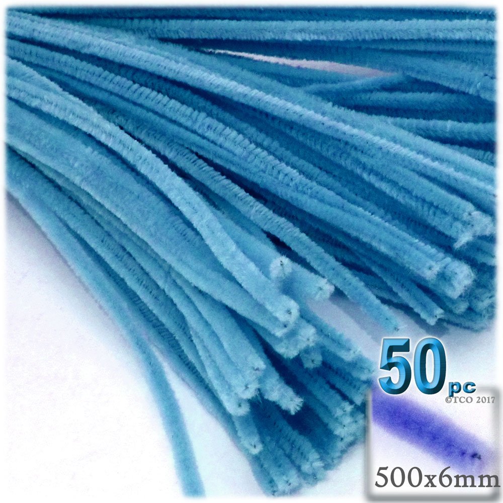 The Crafts Outlet Chenille Stems, Pipe Cleaner, 20-inch (50-cm), 50-pc, Mixed Pack