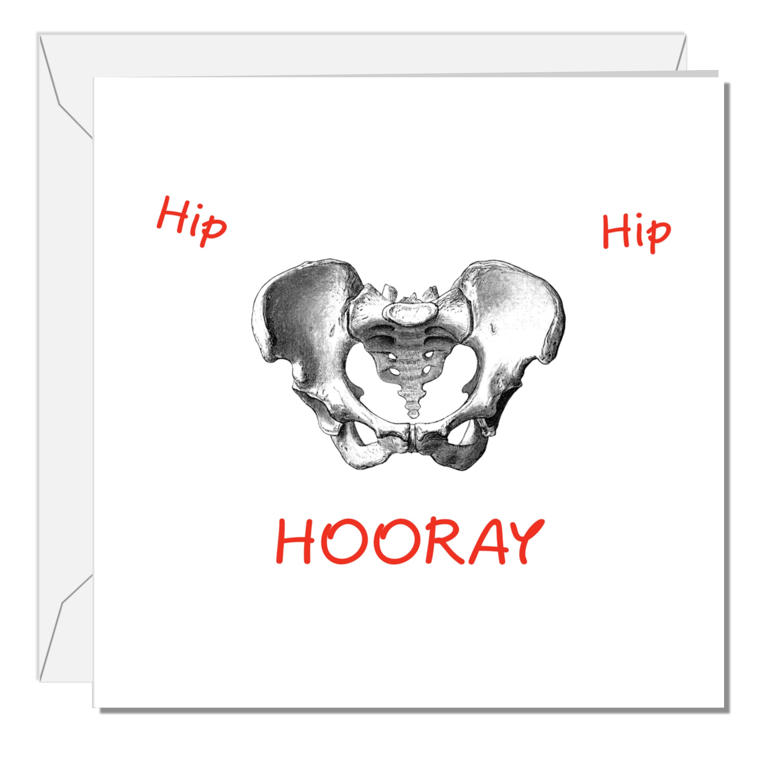 SWIZZOO Hip Operation Card Hip Surgery Card Hip Replacement Card Congratulations Good Luck Recover Quickly Funny Quirky Hip Hooray