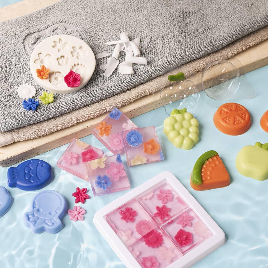 Gruppen-Kreativset Seifenherstellung, Blau, Grün, Orange, Pink