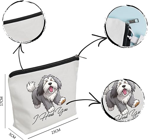 Miniatura 2 de Bolsa de maquillaje para perro pastor inglés antiguo, bolsa de maquillaje para perro pastor inglés, regalo para propietario, kit de supervivencia