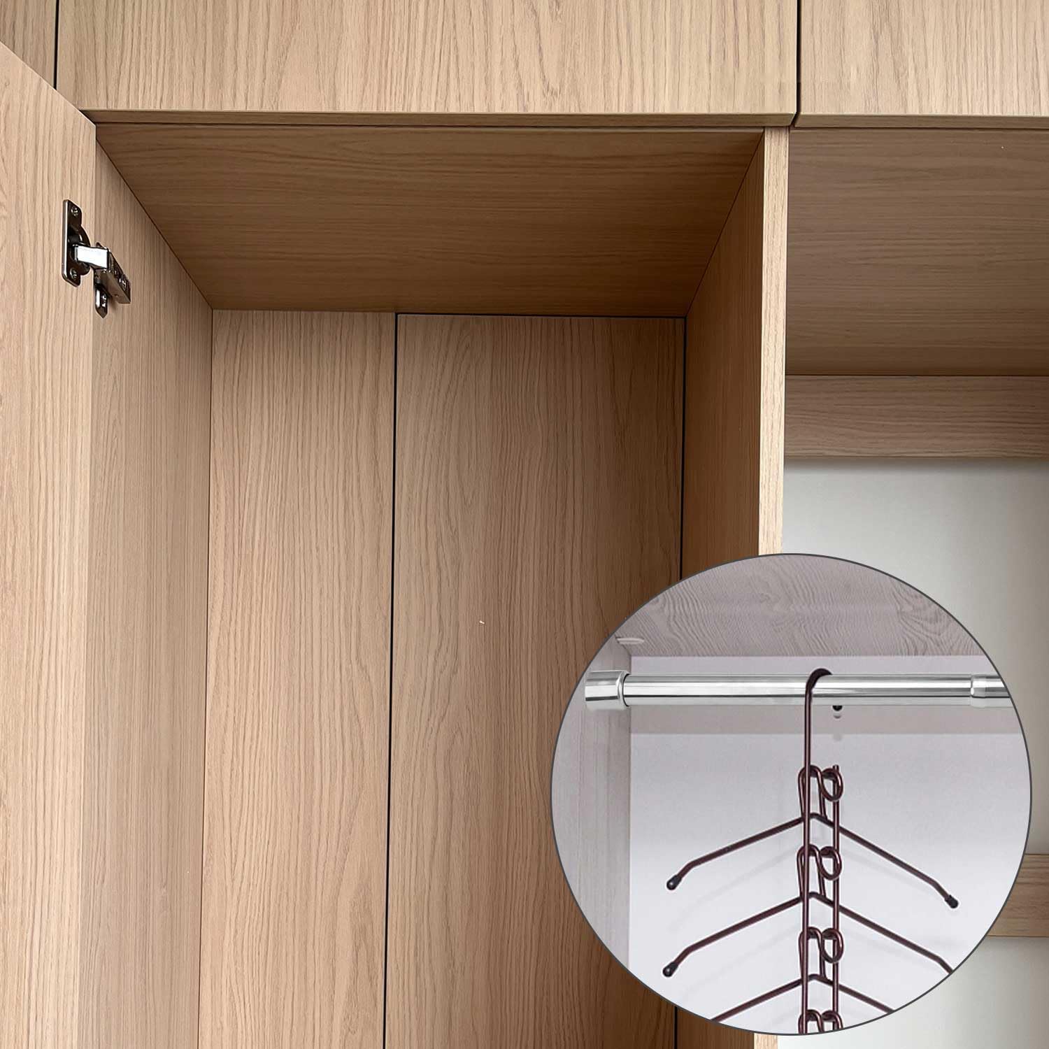 Tringle à Vêtements Extensible En Acier Inox - Réglable De 31 à 51 Cm - Pour Penderie, Placard, Salle De Bain