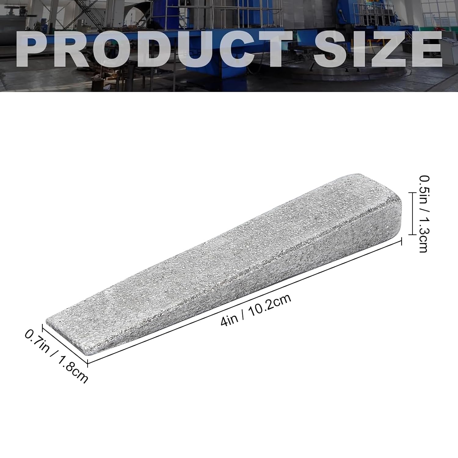 Steel Flange Wedge, Beveled Washers Right Angle Wedges, Triangle Metal Shims, Steel Silvery Spreading Triangle Wedges, Metal Shims for Welding Machines lathes Workshop Factory (Sandblasting Process