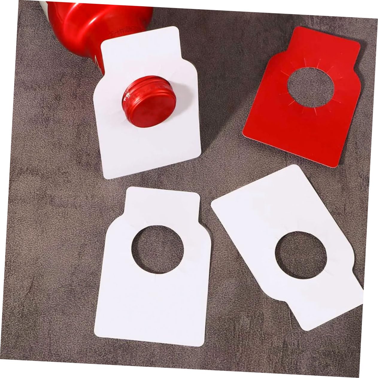 Gatuida 200 Pezzi Etichette per Bottiglie Vino Vuote Bifacciali in PVC Riutilizzabili Accessori Decorativi per Vino Etichette da Te per Uso e Cantina