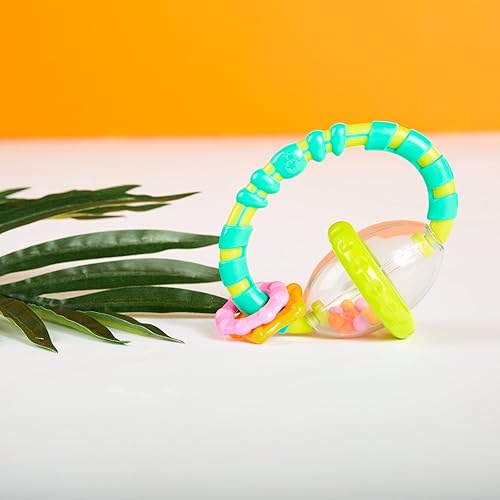 Miniatura 6 de Bright Starts Grab & Spin - Juguete mordedor para bebé, sonajero y sin BPA, a partir de 3 meses (paquete de 2)