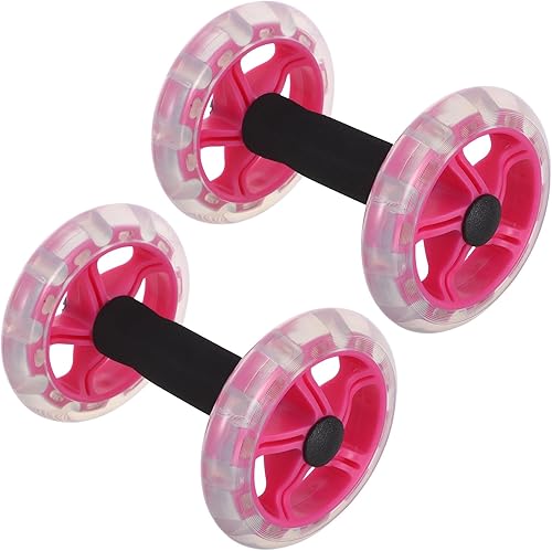VICASKY 2pcs Ab Roller Wheel Double Wheel Abdominal Exercise Equipment for Core and Back Workout Multifunctional Fitness Roller for Men and Women