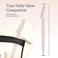 Vista 5 de Kitsch Dermaplane Maquinilla de Afeitar para Rostro de Mujer – Maquinillas de Afeitar Faciales para Mujeres y Hombres, Recortadora de Cejas