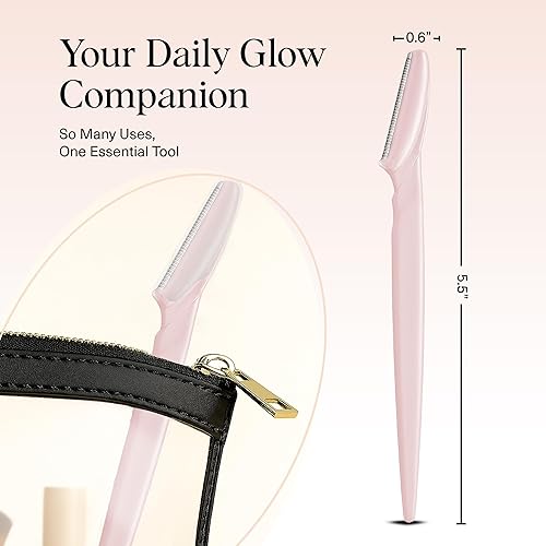 Vista 5 de Kitsch Dermaplane Razor for Women Face – Face Razors for Women & Men, Eyebrow Trimmer & Face Shaver – Exfoliating Facial Razor & Skin Care Tool for