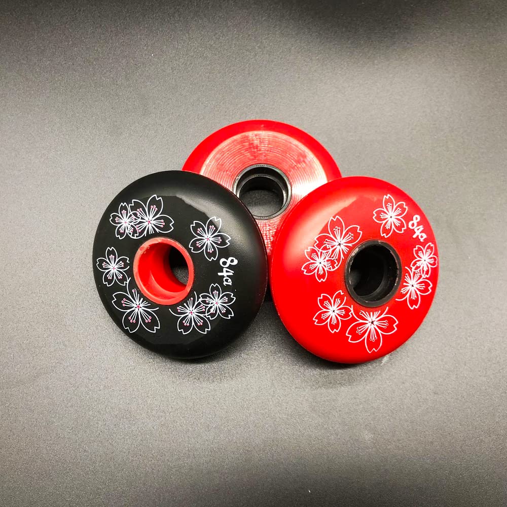 Generico Rotelle per Pattini in Linea Esterno Interno Ruote di Ricambio per Skate in Linea Pattinaggio Ruote per Pattini A Rotelle Senza Cuscinetti da 72 mm/76 mm/80 mm 84A