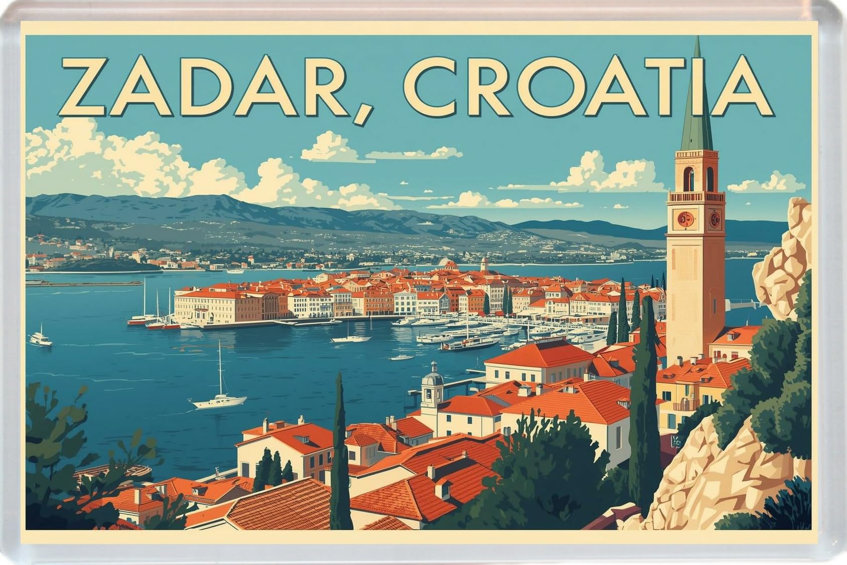 Baked Bean Store Multicolor Zadar - Croatia - Jumbo Artistic Fridge Magnet 96 X 67Mm Bbsfhm3638