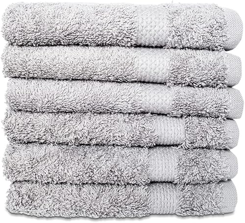 Miniatura 71 de Hencely Juego de 2 toallas de mano de lujo (16 x 28 pulgadas), algodón turco suave, absorbente, de secado rápido, para cara, cuerpo, cocina y baño