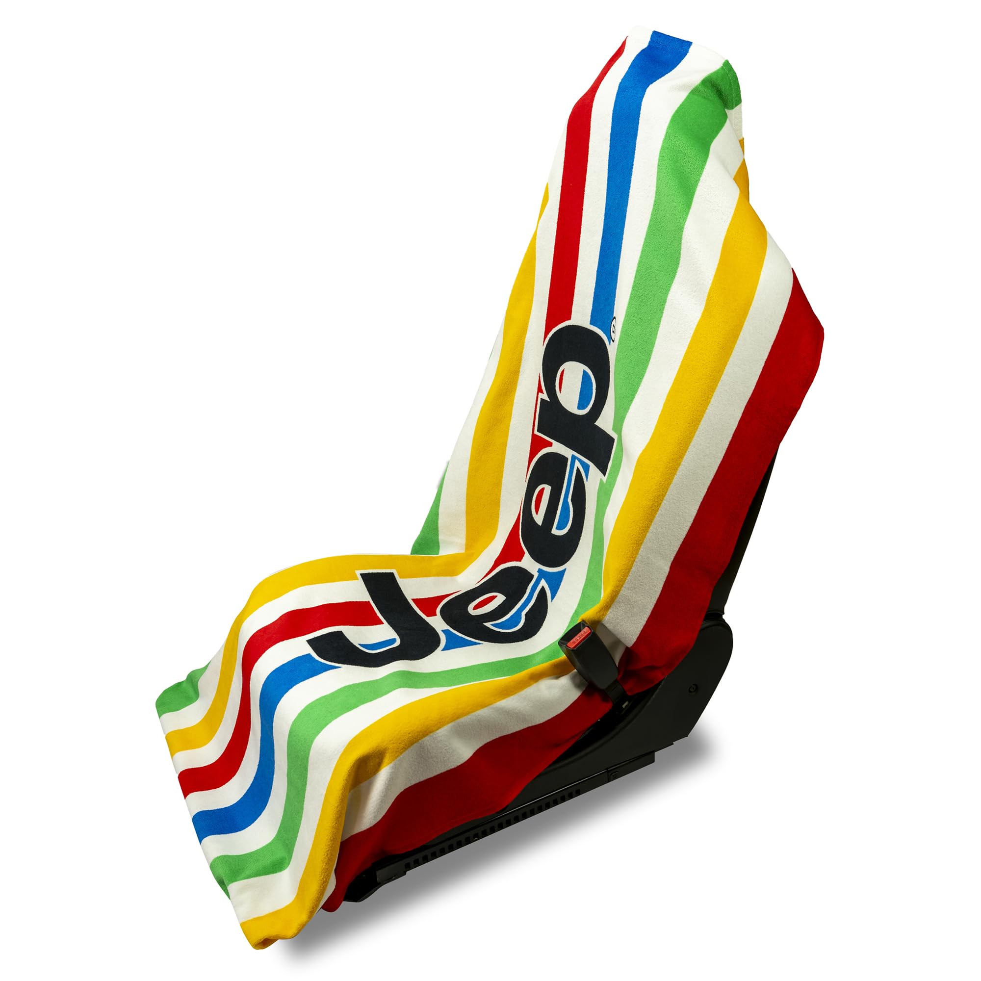 Seat Armour - CABANA MULTIPLE STRIPE Seat Protector Towel Cover With Jeep Logo T2GOMULTI