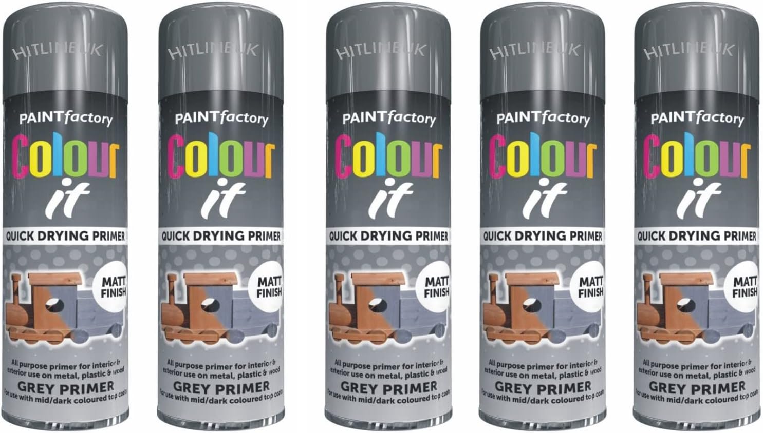 All Purpose Paint Grey Primer 400 ml Professional Matt Finish Spray