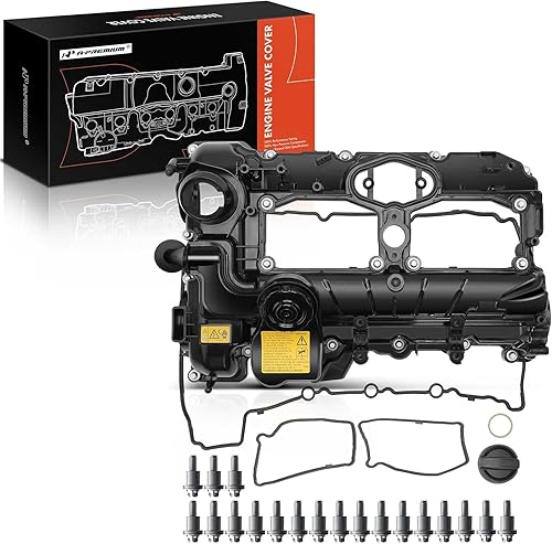 A-Premium Cubierta de válvula de motor con tapa de llenado de aceite, junta y perno compatible con BMW 228i 320i 328i 428i 528i 528i X1 X3 X4 X5 Z4