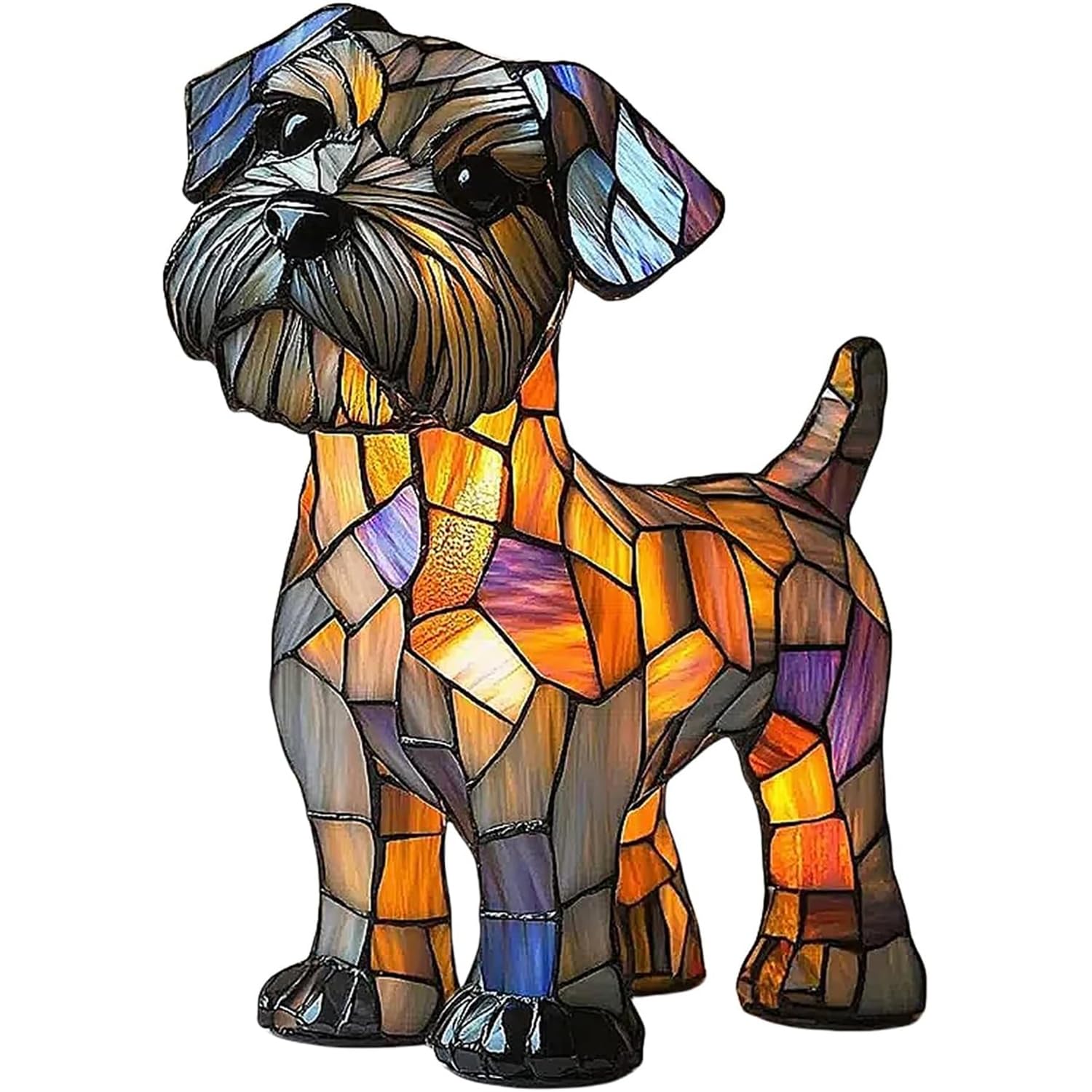 FkYstrix Corgi Lamp - Cute Dog Night Light, 3D Printed LED Art Nightlight for Kids & Adults, USB, Warm Light, Bedroom Decor, Desk Lamp, Gift for Dog Lovers, Schnauzer