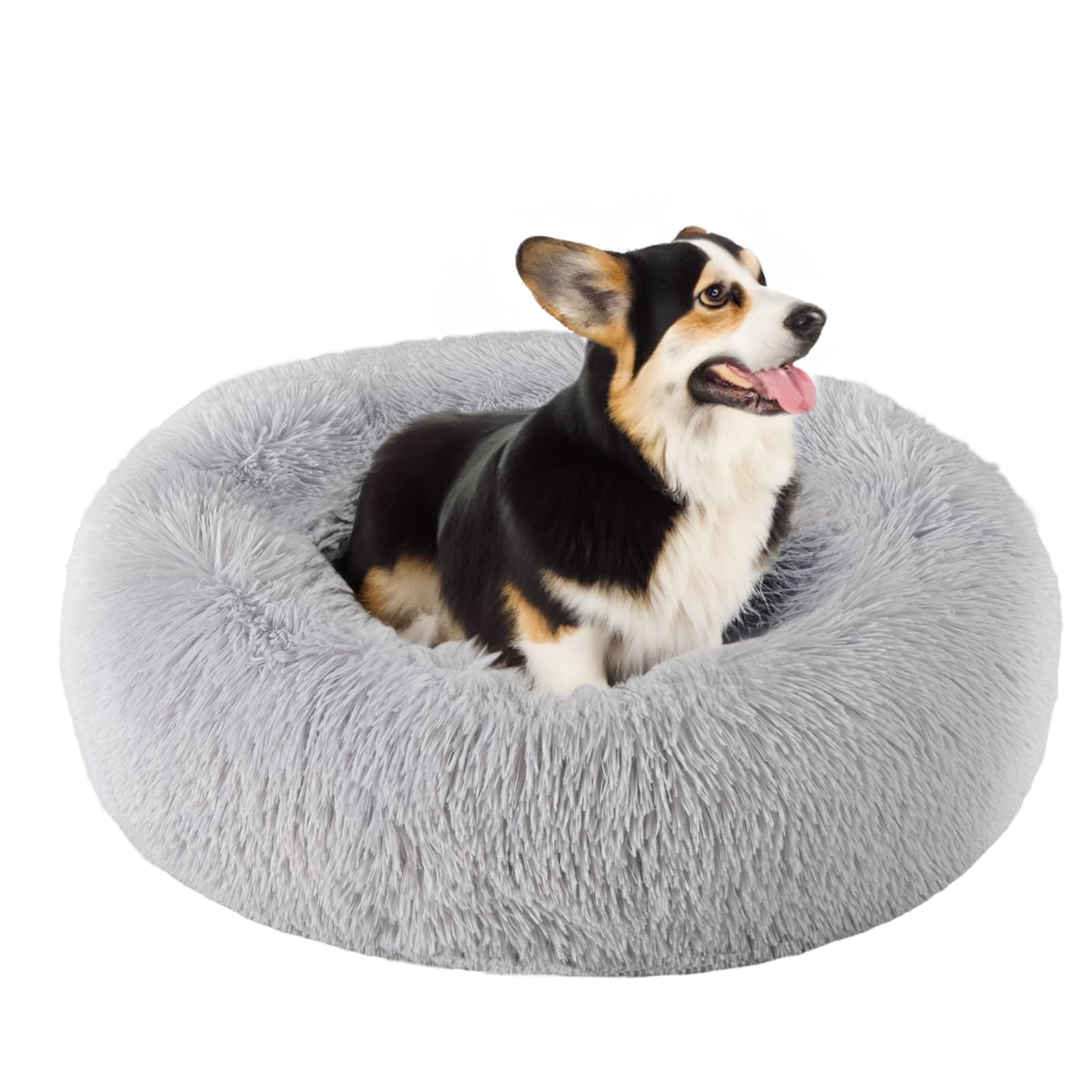 PetVogue Round Donut Cat and Medium Dog Cushion Bed, Self-Warming and Cozy for Improved Sleep - Luxury Look Pet Bed, Anti-Slip, Waterproof Base, Machine Washable, Durable - Large -Grey (B0D1GJ5TXR) Amazon Price History, Amazon Price Tracker