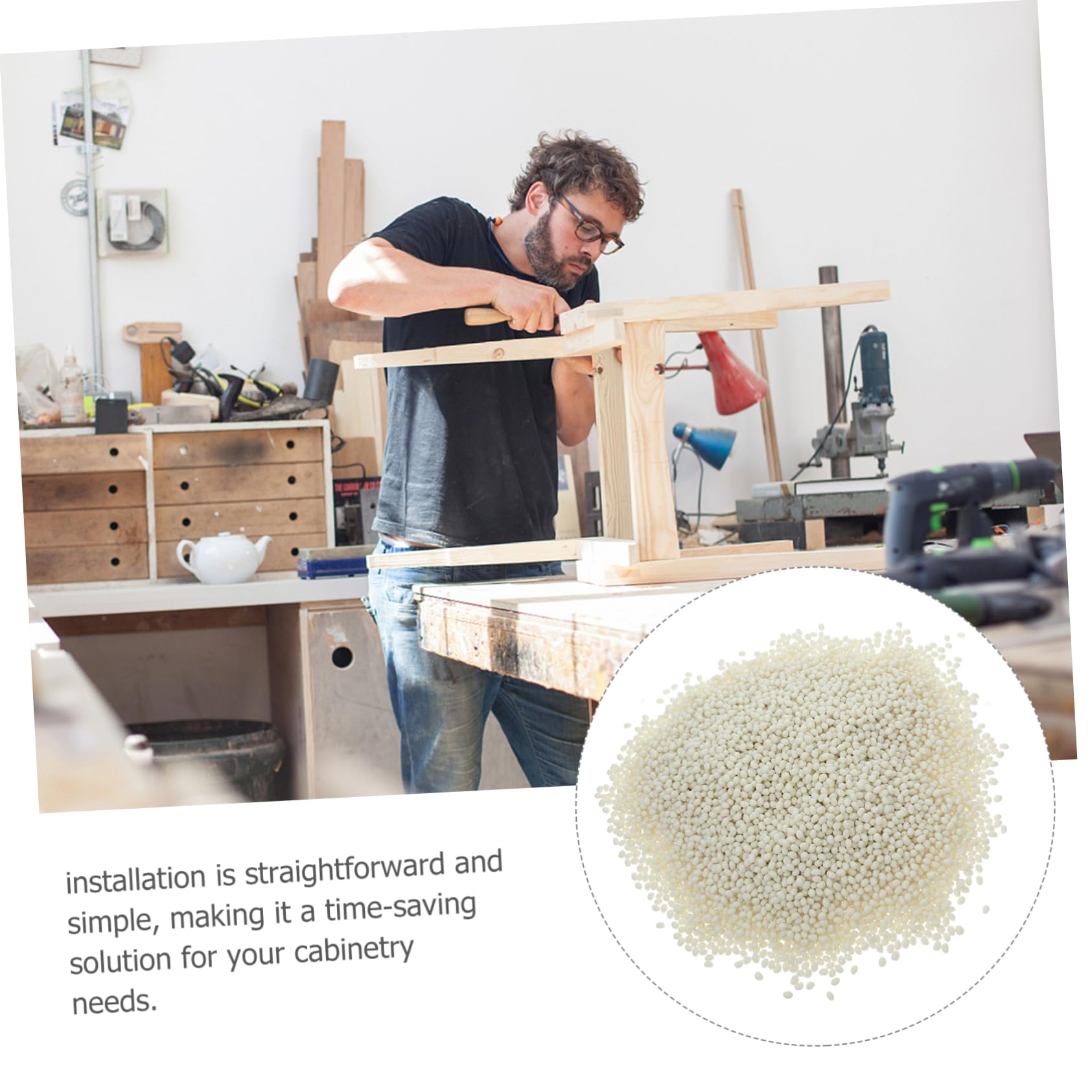 Zerodeko 1000G Bolitas De Pegamento Termofusible Para Encoladora De Cantos Adhesivo Fuerte Para Muebles Manualidades Y Canteado De Madera Pellets De Pegamento Para Máquina De Bandas De Borde