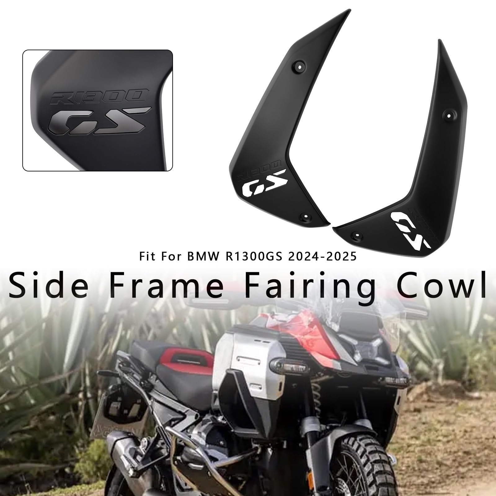 Topteng Carenatura laterale telaio, protezioni radiatore, per BMW R1300GS 2024-2025, nero