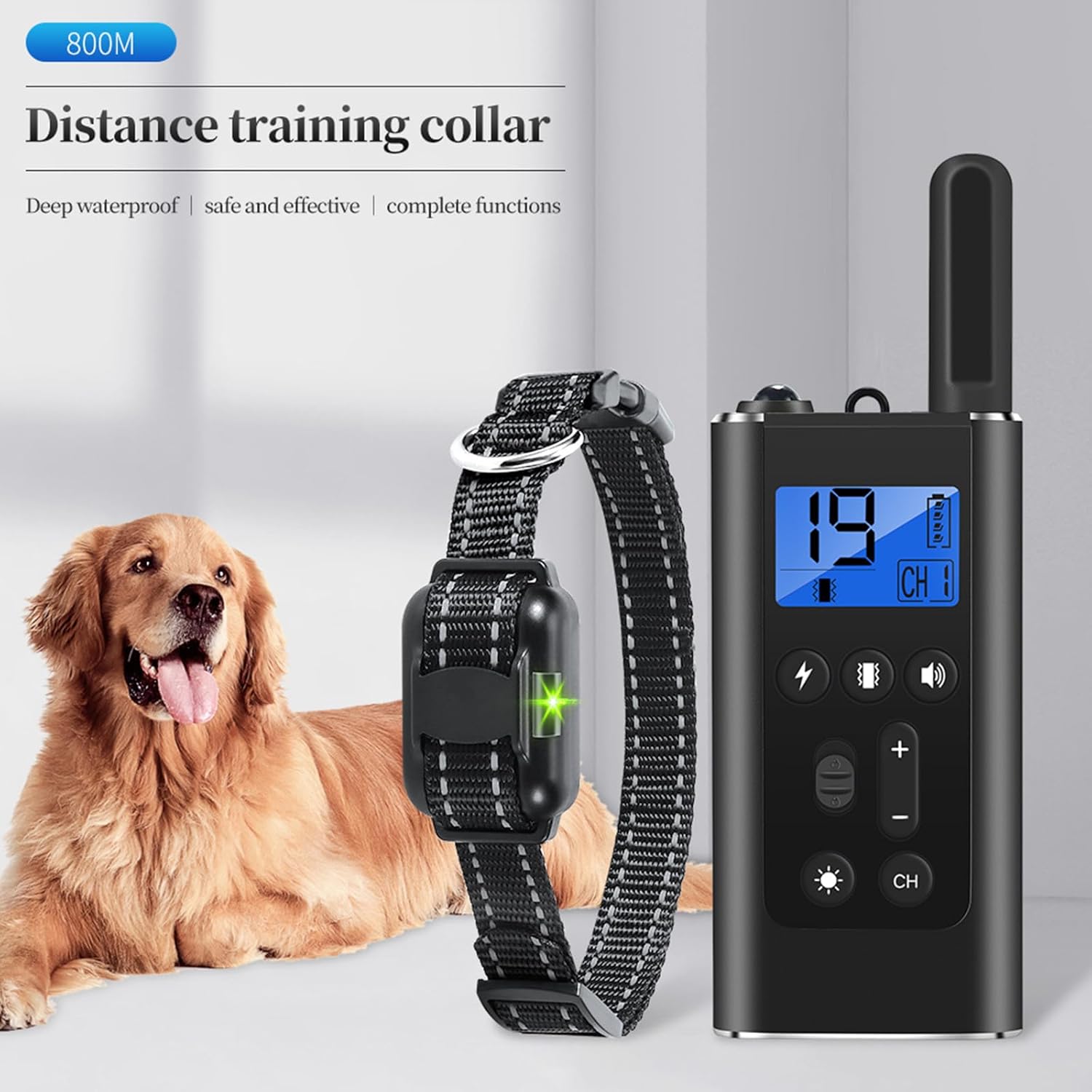 Rechargeable Remote Control Dog Training Collar Adjustable Levels for Behavior Electric Pet Training with Remote Small