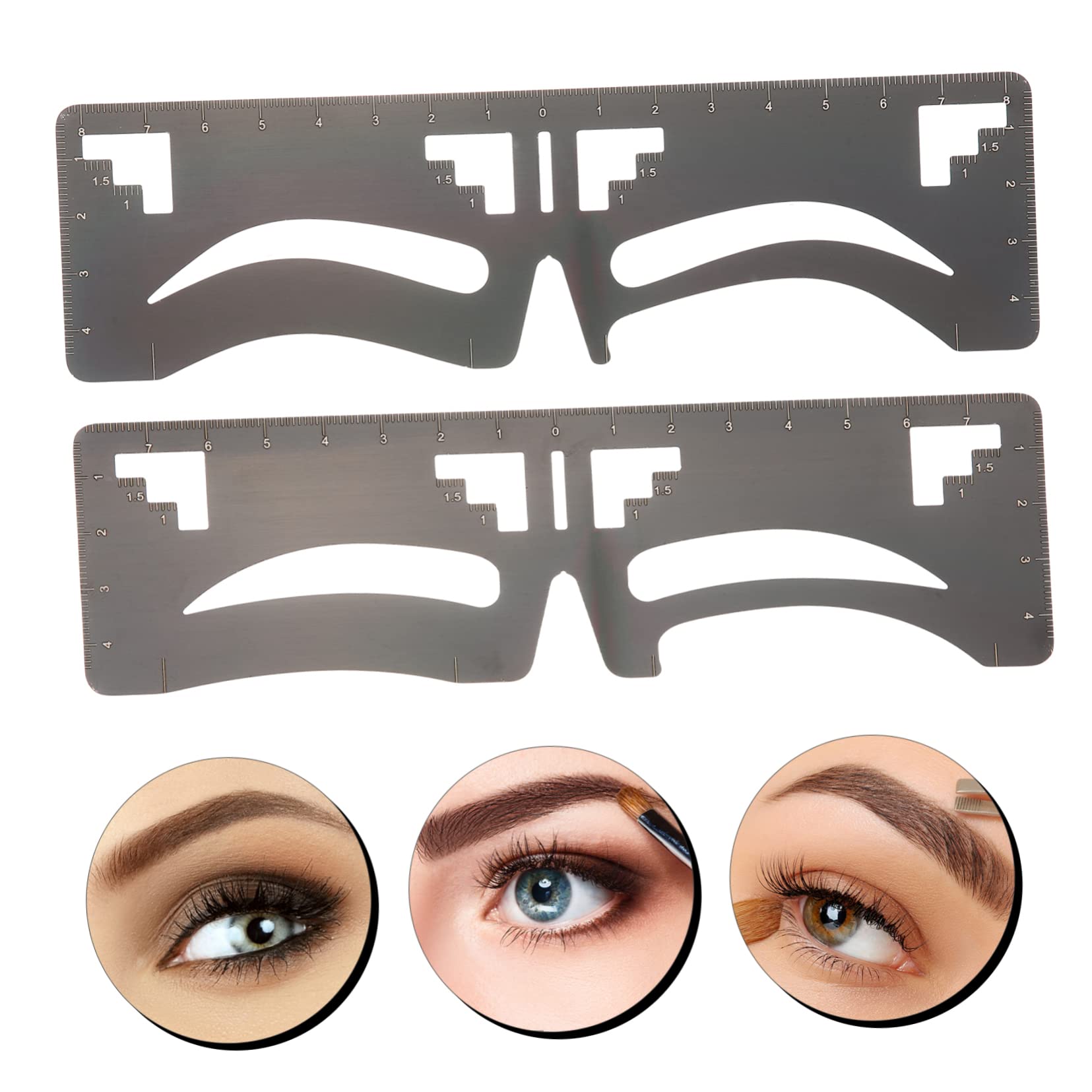 Healeved 4pezzi Per Sopracciglia Stencil Per Eyebrow Template Strumento Misurazione Per Sopracciglia Simmetriche e Precise Accessori Makeup Utili Per e Ragazze