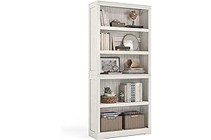 LINSY HOME Multi-Shelf Bookcase for Home Decor with Floor Standing Display