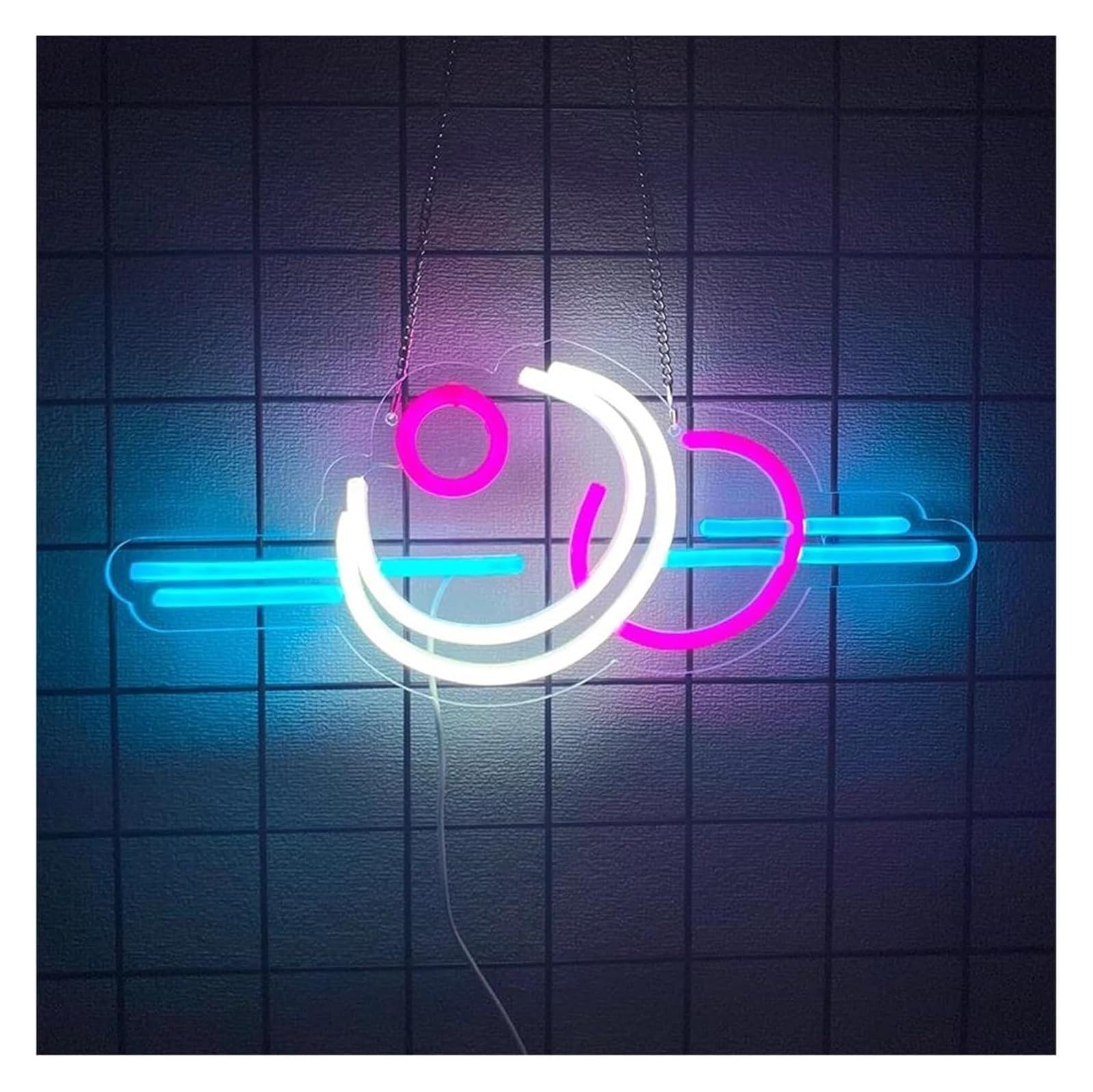 Lampada decorativa al neon rilassante per luce lunare, alimentatore per notturna 21 cm x 35