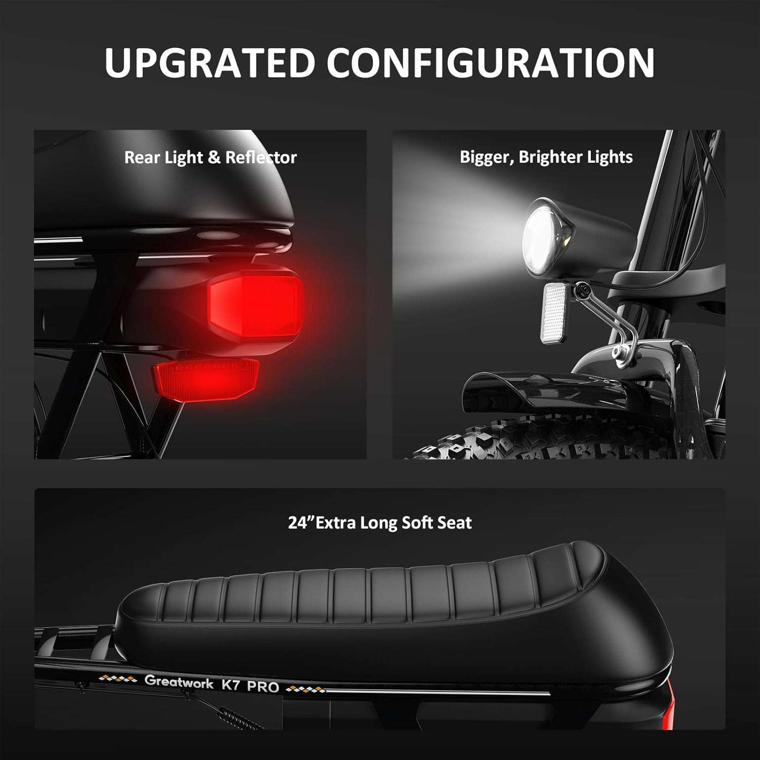 GREATWORK Peak 1500W Electric Scooter with Seat, 720Wh Removable Battery, 45 Miles Max Range, 25MPH Top Speed, 16x3.0 Fat Tire Motorcycle Style E Scooter for Adults with Basket for Pet s& Cargo