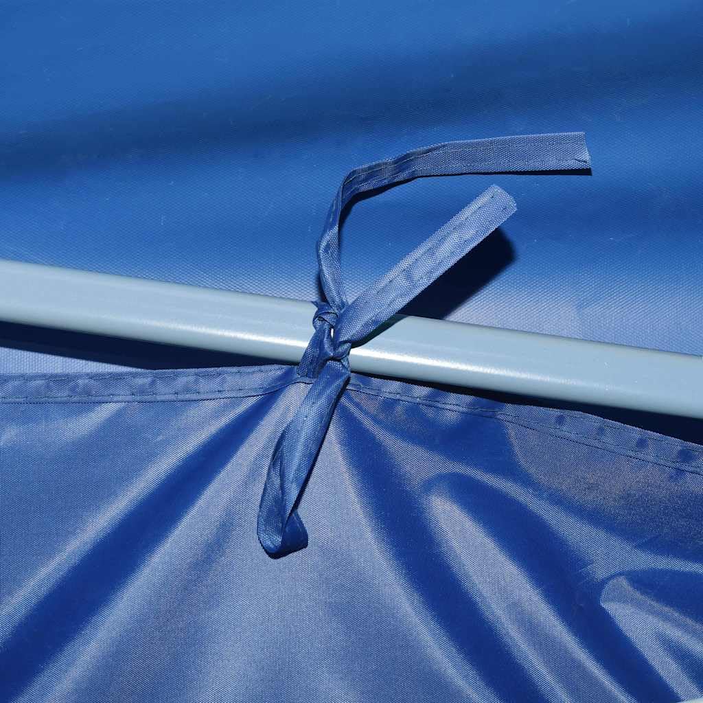 Carpa plegable para fiestas (3 x 9 m, con 5 paredes laterales), color azul | Gran carpa plegable para eventos en el jardín, festivales o camping. Estructura robusta con ventanas.