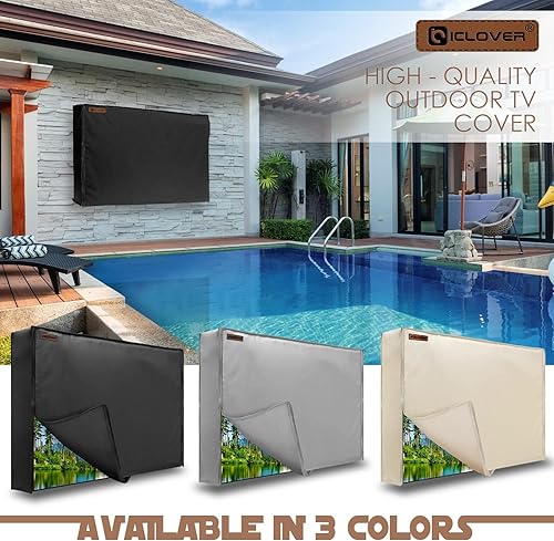 Miniatura 9 de IC ICLOVER Outdoor TV Cover 41-43 inch, 600D Heavy Duty 4 Season Weatherproof TV Screen Protector with Waterproof Zipper Velcro&Remote Control
