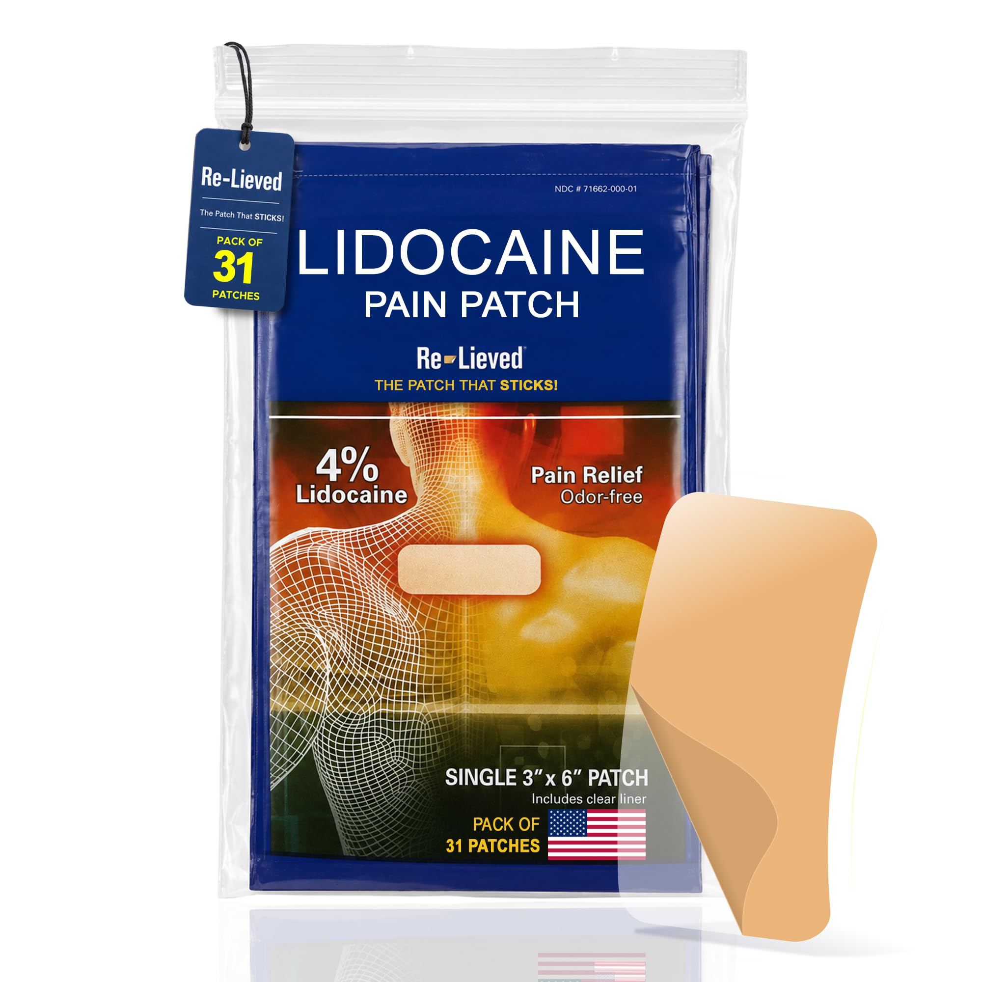 Re-lieved 4% Lidocaine Topical Pain Relief Patches, Max Strength, 20 Count — Amazon image 12
