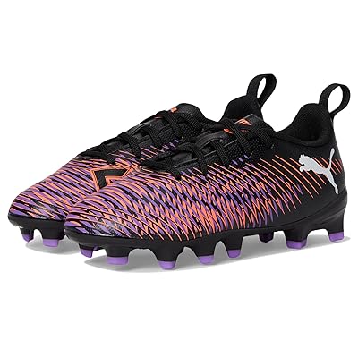 PUMA Kids Future 8 Play Firm Ground/Artificial Ground (Little Kid/Big Kid) Kids Shoes PUMA Black/PUMA White/Glowing Red