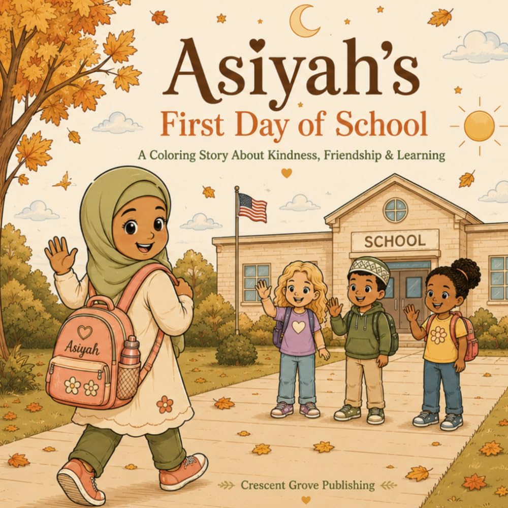 Asiyah's First Day of School: A Cozy Coloring Adventure About Kindness, Friendship, and the First Day of School