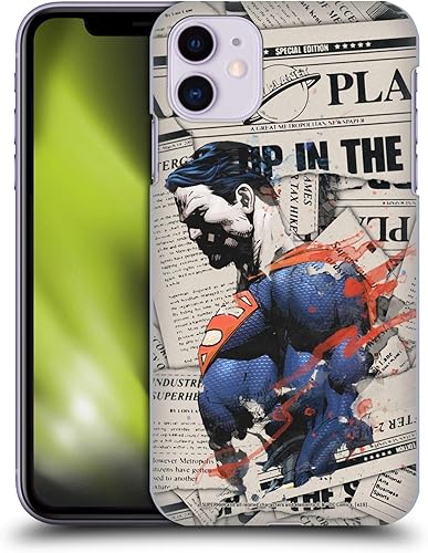 Head Case Designs Funda rígida con licencia oficial de Superman DC Comics Newspaper 80th Anniversary compatible con Apple iPhone 11