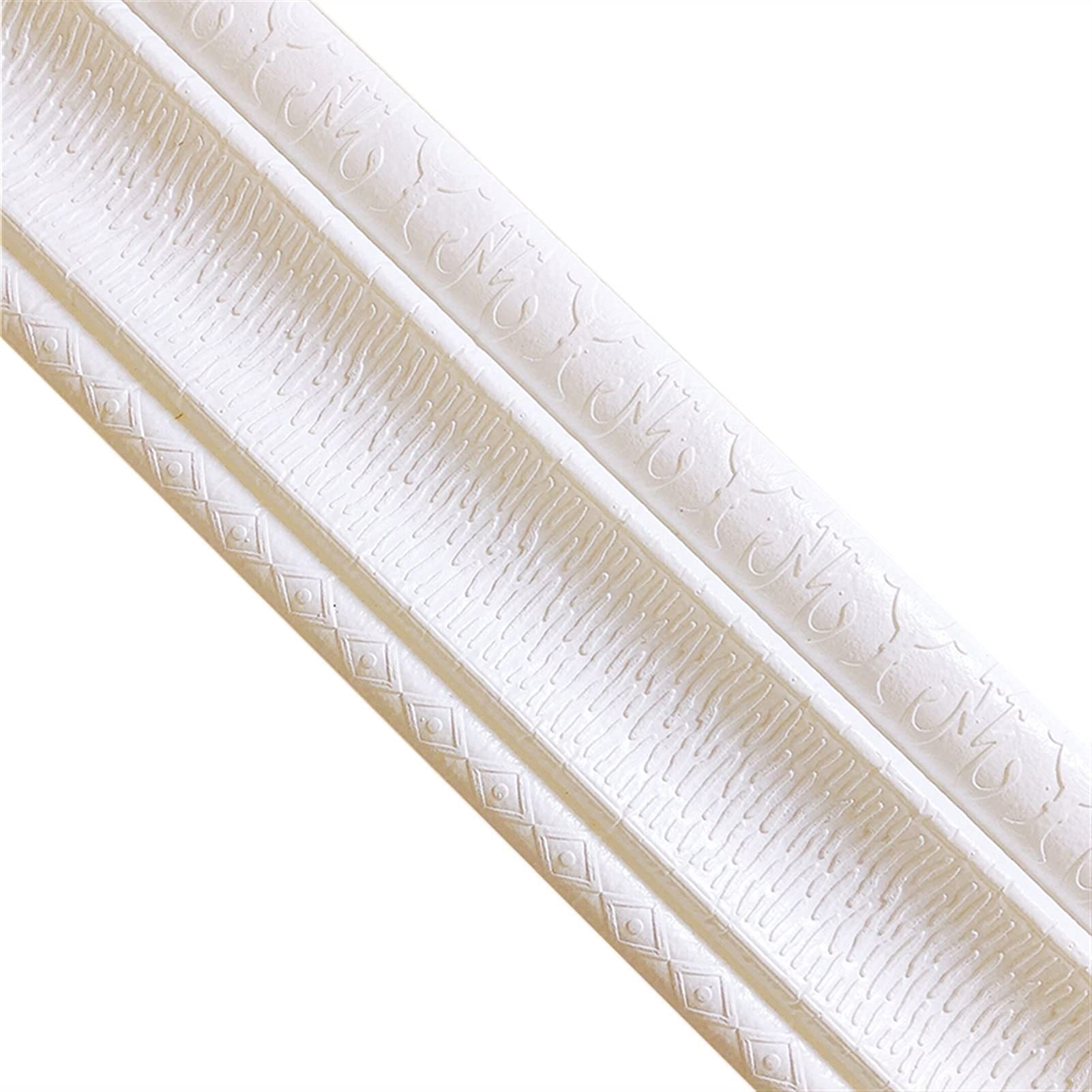 KFGISD, 15ft Wallpaper Wall Panels Peel Off and Stick for Bathroom/Living Room Ceiling Border Door Frame Waist Line,Wallpaper Borders(Wit)