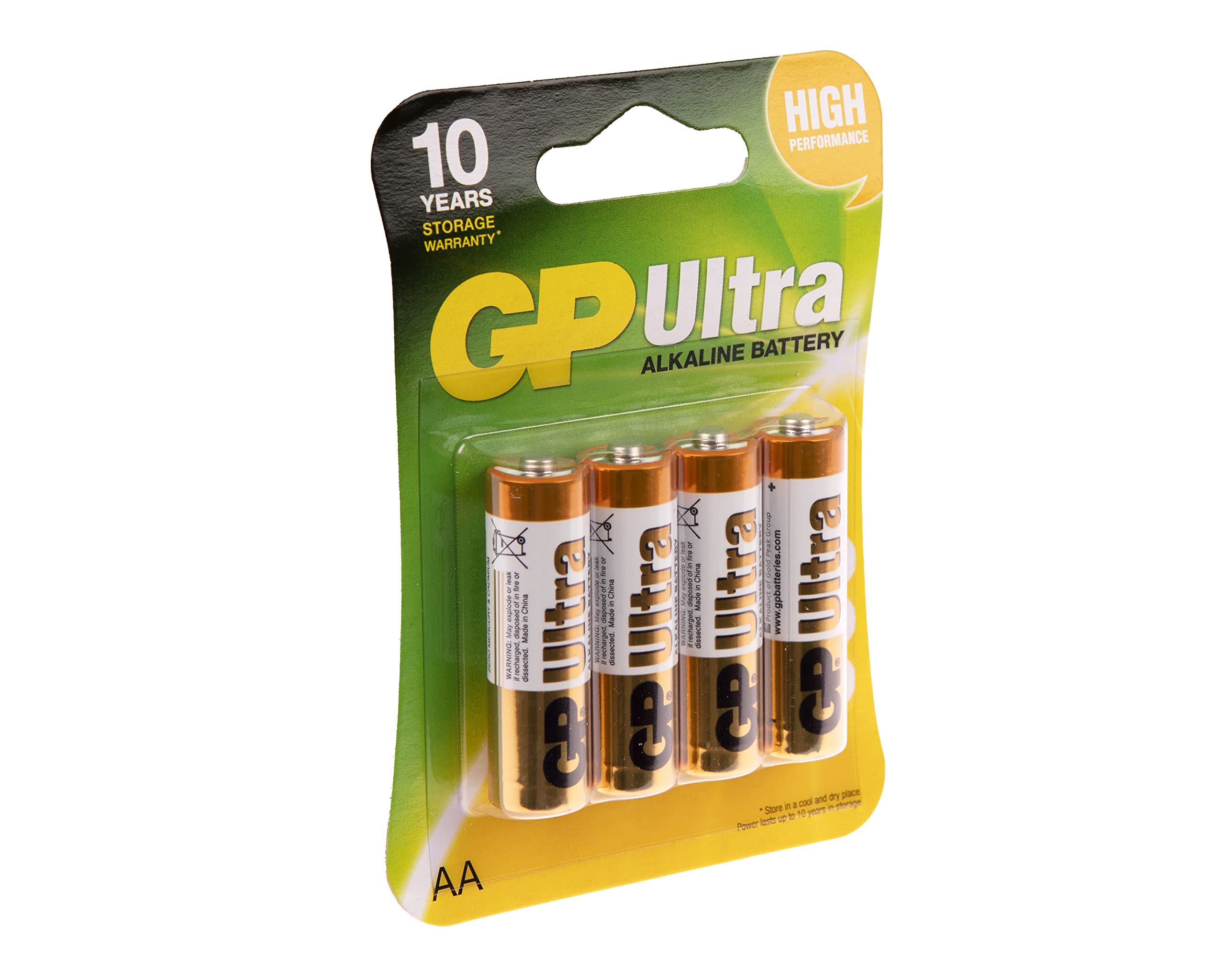 New GP Ultra Alkaline AA Batteries 4 Pack