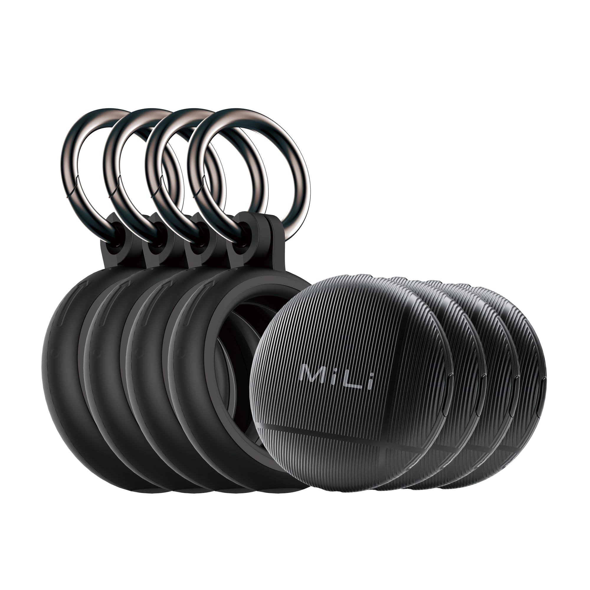 MiLi LiTag Duo - Dual System Tracker for iOS or Android, Bluetooth Tracking Tag/Key Finder/Luggage Tracker/Item Locator, Compatible with iOS Find My or Google Find Hub App