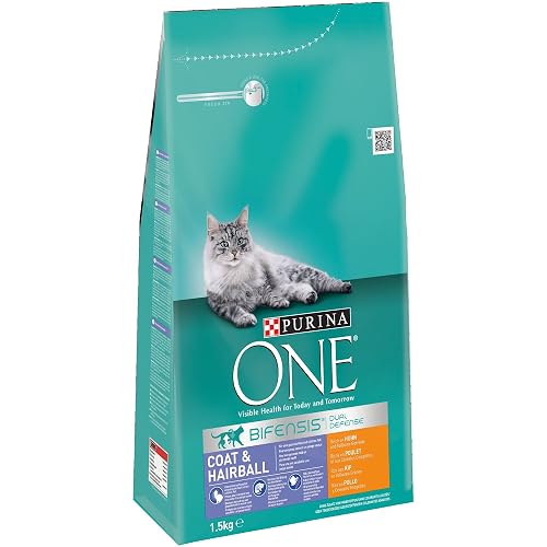 Purina ONE Bifensis pienso gato Adulto bolas de pelo Pollo 6x1,5 kg