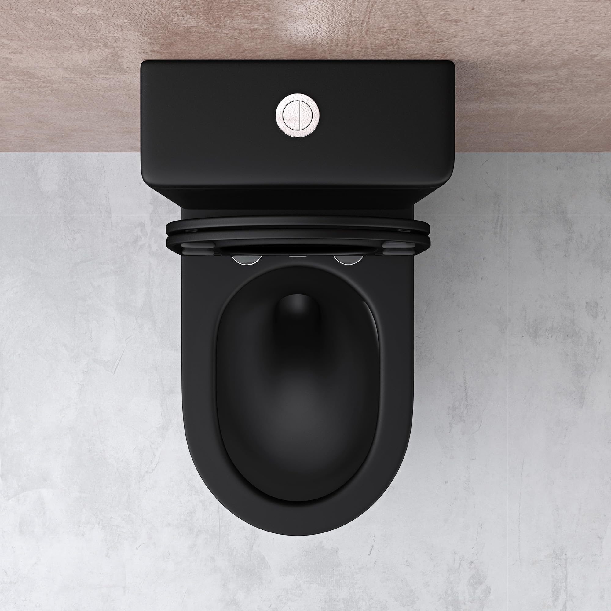 doporro Design Stand WC mit Softclose 36x63x82cm Stand-Toilette Schwarz